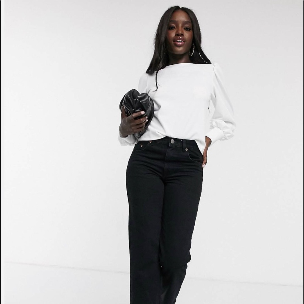 ASOS white top with long sleeves
